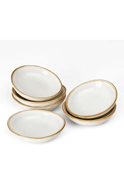 Generic famiware Ocean Soy Sauce Dishes Set of 6 - Oval Ceramic Dipping Bowls...