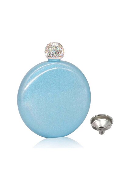 Generic Cute Liquor Flask for Women, Pretty Glitter Coating Whiskey Flasks, S...