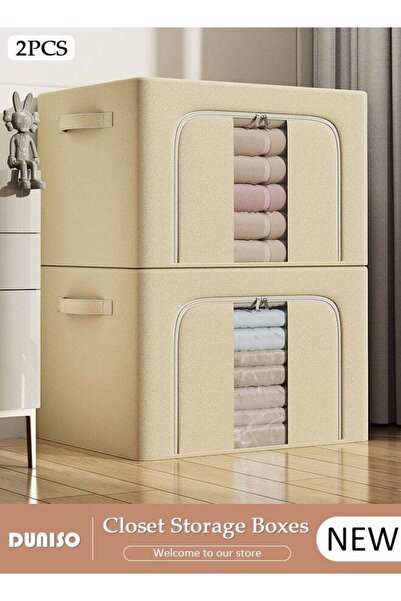 Generic 2 Pack Clothes Storage Bag,66L Foldable Clothing Storage Bins,Collaps...
