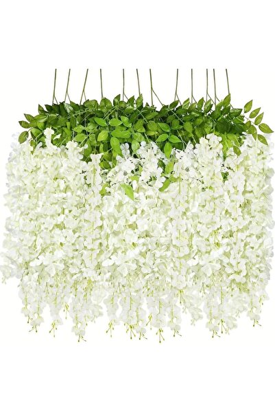 Generic Brand Set de 12 ghirlande artificiale de glicină din ratan pentru agă...