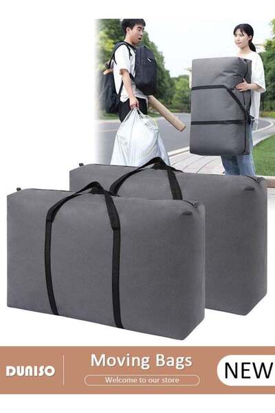 Generic 125L Collapsible Moving Bags, 2 Packs Organizing Bags with Zippers an...