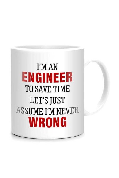 Generic I'm An Engineer Printed Mug White/Black/Red