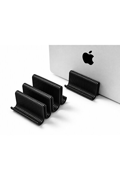 OEM Suport vertical pentru laptop, 2 compartimente, negru, design modern