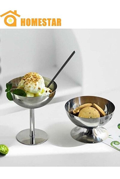 Generic 2 Pcs Ice Cream Cup, Food Grade Stainless Steel, Stable Bottom Desser...