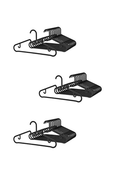 Generic Black Clothes Hanger, 30-Pack, Slim Design for Space Efficiency