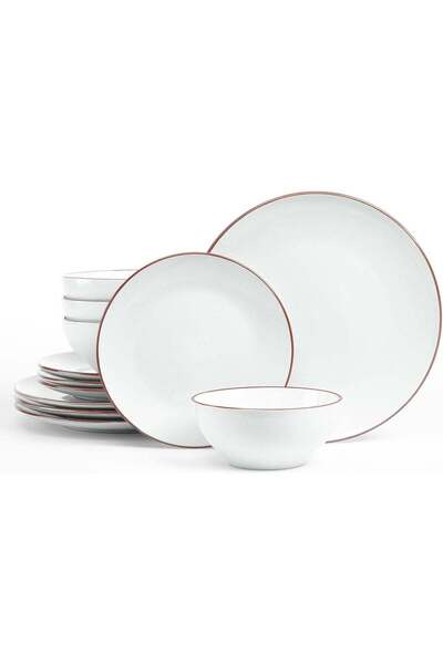 Generic Venus Dinnerware Sets, 12 Piece Dish Set, Plates and Bowls Sets for 4...