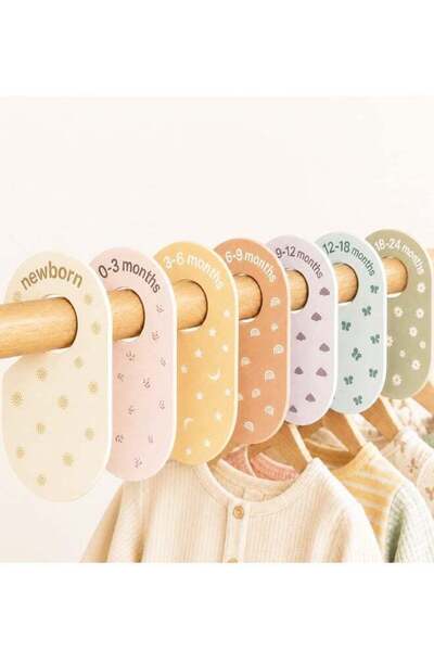 Generic 7PCS Neutral Baby Clothes Closet Dividers, Double Sided Size Organize...