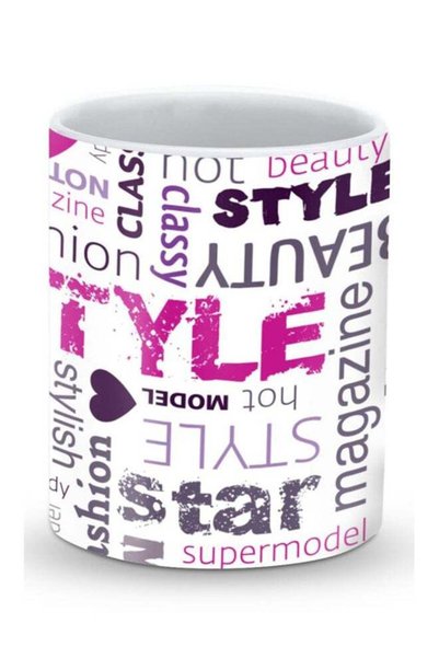 Generic Premium Fashion Statement Designer Mug White/Pink