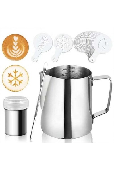 Generic 20oz/600ml Stainless Steel Milk Frothing Pitcher,Cappuccino Pitcher P...