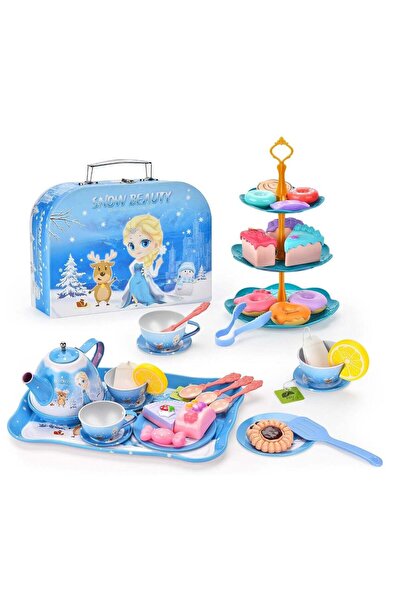 Generic Little Girls Tea Party Set, Kitchen Playset, 48-Piece Elsa Princess P...
