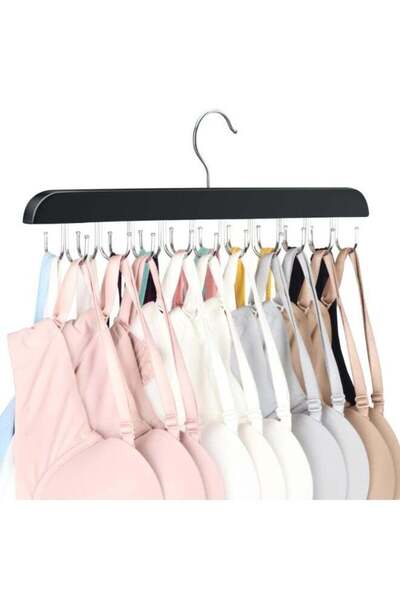 Generic Bra Hanger for Closet, Tank Top Hanger 20 Hooks Capacity Foldable Woo...