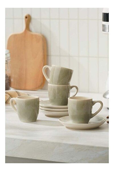 Generic Glacier Series 4 Pieces Espresso Cups Set, Sage Green