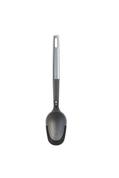 Generic Oneida Solid Spoon with Silicone Handle - Heat-Resistant, Non-Stick S...