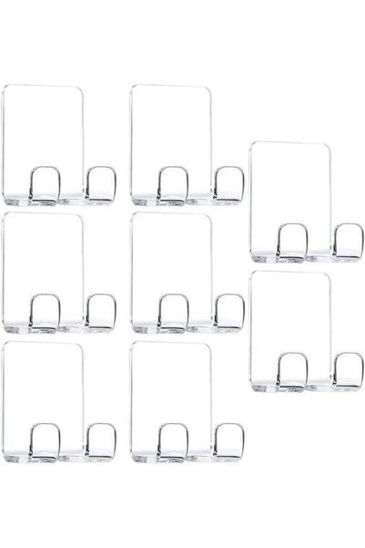 Generic Multi Purpose Hook Self Adhesive, 8 Pieces Self Adhesive Acrylic Hook...