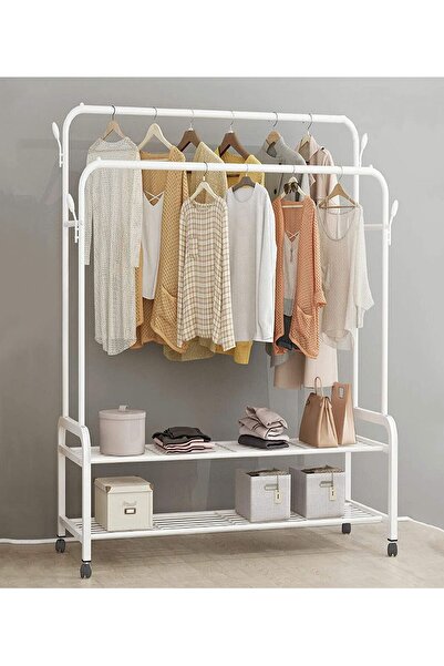 Generic Clothes Rails Garment Rack With Wheel Heavy Duty Clothes Rail With 4 ...