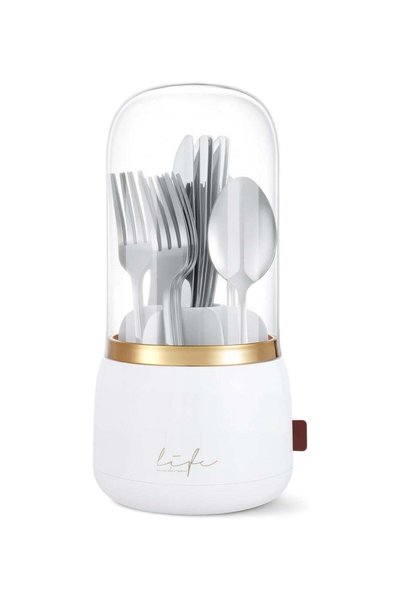 Generic Rotation Silverware Organizer for Kitchen Counter,Utensil Holder Cadd...