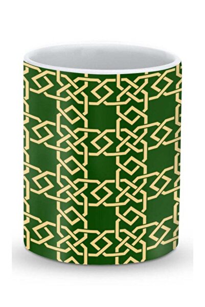 Generic Premium Arab Links Designer Mug Green/Yellow
