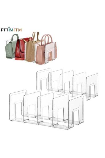 Generic 2-Pack Clear Purse Organizer and Shelf Divider, Multi-Section Storage...