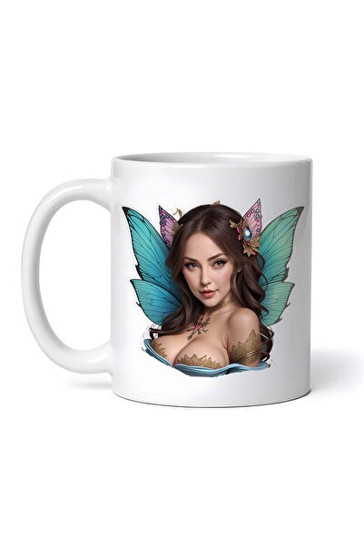 INOVATIX Personalized White Mug, Butterfly Girl Abby, Inovatix®. 330ml