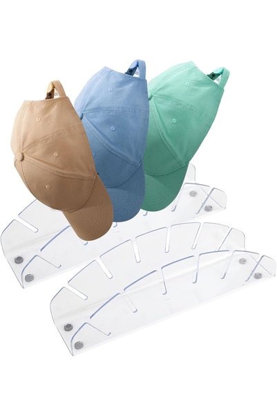 Generic Yuragim Cap Holder - Pack of 2 Transparent Hat Rack for Baseball Caps