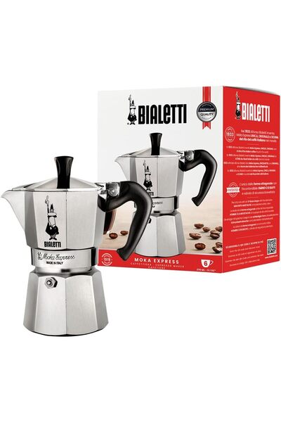 Bialetti صانعة قهوة اسبريسو موكا اكسبرس من بياليتي، سعة 6 أكواب (270 مل)، ألو...