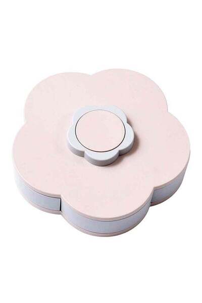 Generic Flower Overflow Rotary Candy Box Pink 8x26x27cm