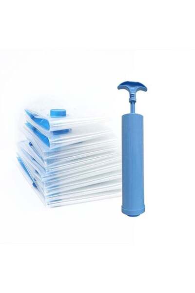 Generic 6-Pack Vacuum Storage Bags with Manual Pump, Reusable Space Saver Com...