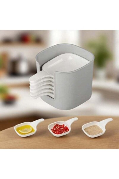 Generic 7-Piece Condiment Dish Set With Holder - Household Kitchen Soy Sauce ...