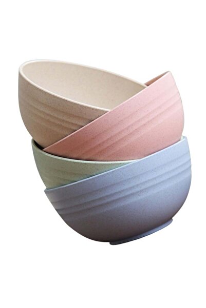 Generic Unbreakable Wheat Straw Cereal Bowls, 24 oz, Set of 4, Reusable, Dish...