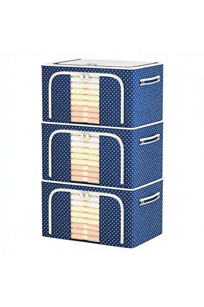 Generic Clothes Storage Bins with Metal Frame, Foldable Storage Box with Hand...