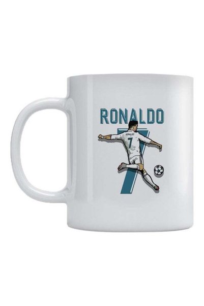 Generic Cristiano Ronaldo Printed Mug White/Blue/Black 350ml