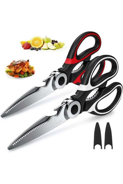 Generic 2-Packs Kitchen Scissors, Sharp Heavy Duty Kitchen Scissors, Multi-Pu...