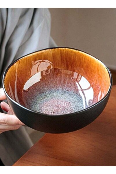 Generic Premium Ceramic Soup Bowl - 28 oz Large Capacity, Flame Glaze High Qu...