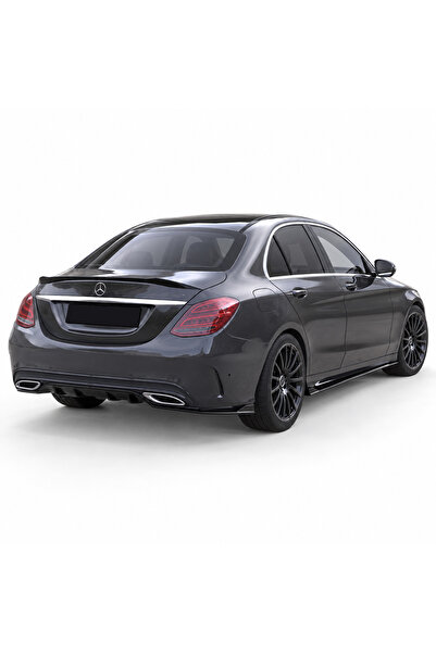 TMZ Garage Mercedes W205 C Serisi AMG 2014-2018 Parlak Siyah Arka Flap Seti |...