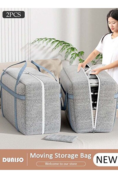 Generic 2 Pack Moving Storage Bag with Zipper, Large Capacity Multipurpose Cl...