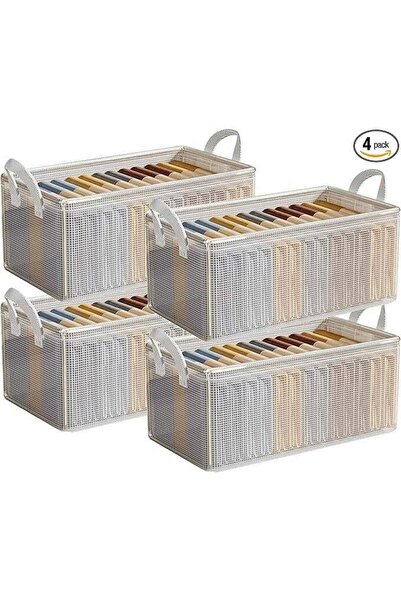 Generic 4PCS Closet Clothes Organizer Dustproof Sturdy Storage Baskets Bins 2...