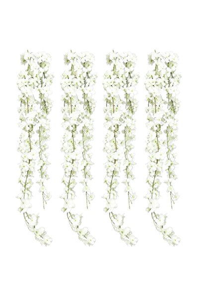 Generic Brand Ghirlandă de flori artificiale Piramide, 4 piese, 180 cm (Alb)