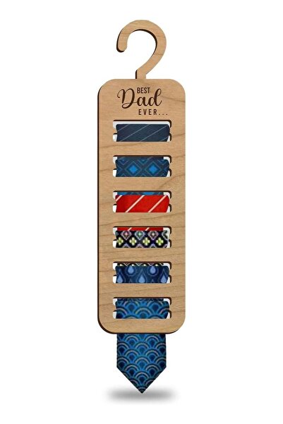 Generic Wooden Tie Rack for Men’s Closet, Space-Saving Organizer & Decorative...