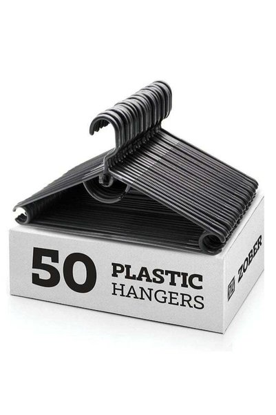 Generic Standard Black Plastic Hangers