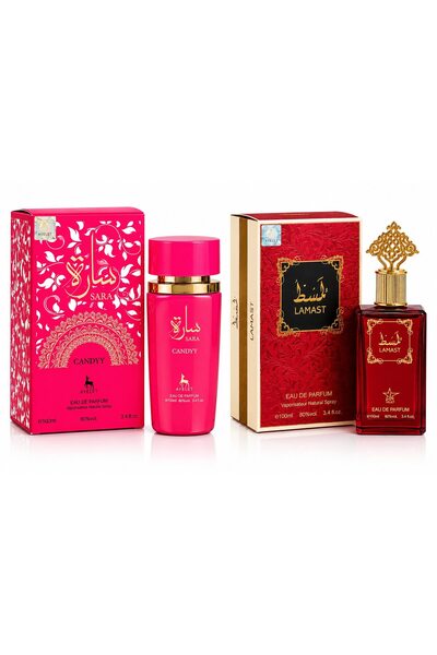 Ayelet Set of 2 Perfumes – Sara Candyy and Lamast, Eau de Parfum, 2 x 100 ml