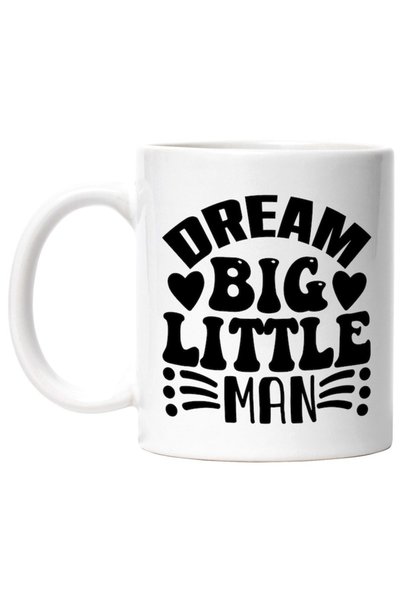 INOVATIX Personalized white mug, for little ones Dream big, little man vis ma...