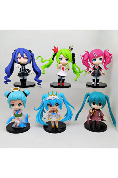 DEK Hatsune Miku Vocaloid Anime Chibi Mini Figür 1 Adet Blind Box 6 Farklı Model