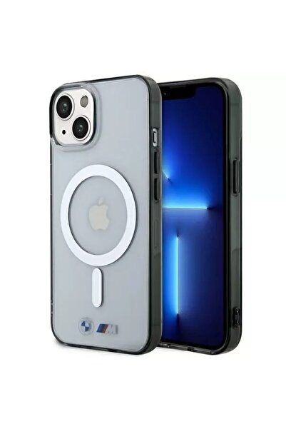 BMW Husă pentru iPhone 14, Inel argintiu MagSafe, Stilată, Spate rezistent, C...