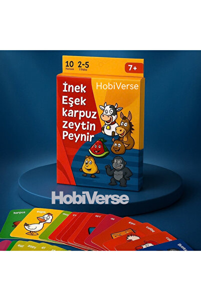 Hobiverse Cow Donkey Watermelon Olive Cheese Fun Card Game +4 Years Fun Devel...