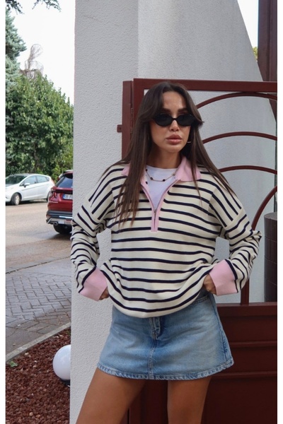 fujya Tricotaje Aura multicolore cu fermoar