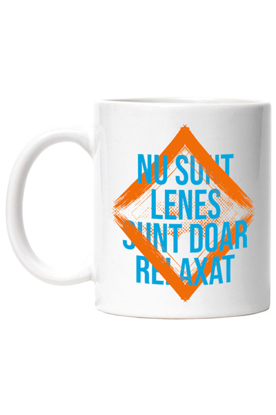 INOVATIX Cana alba personalizata,Design in Limba Romana Inspirational Nu Sunt...