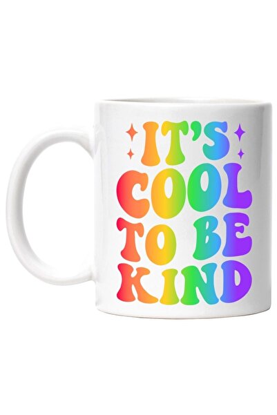 INOVATIX Cana alba personalizata,in limba engleza It's cool to be kind e smec...