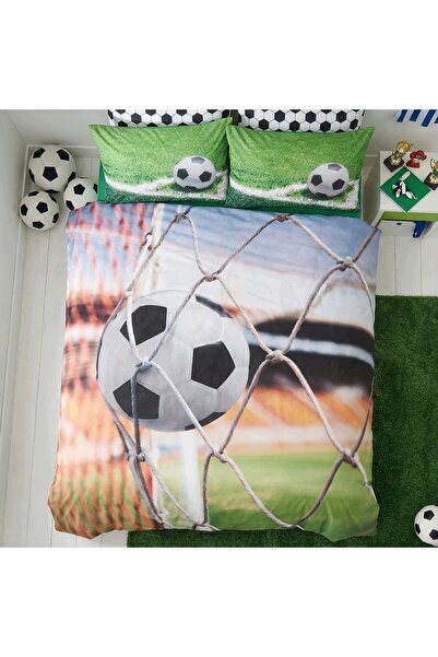 J W SAX Lenjerie de pat 150x200 cu motiv 3D din bumbac premium J&W Ball Playing