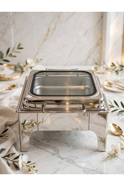 Generic Brand Premium Glass-Covered Buffet Warmer - a Touch of Luxury for Eve...