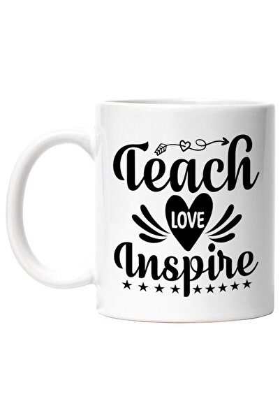 INOVATIX Cana alba personalizata, si steluteTeach,love,inspire preda/invata,i...